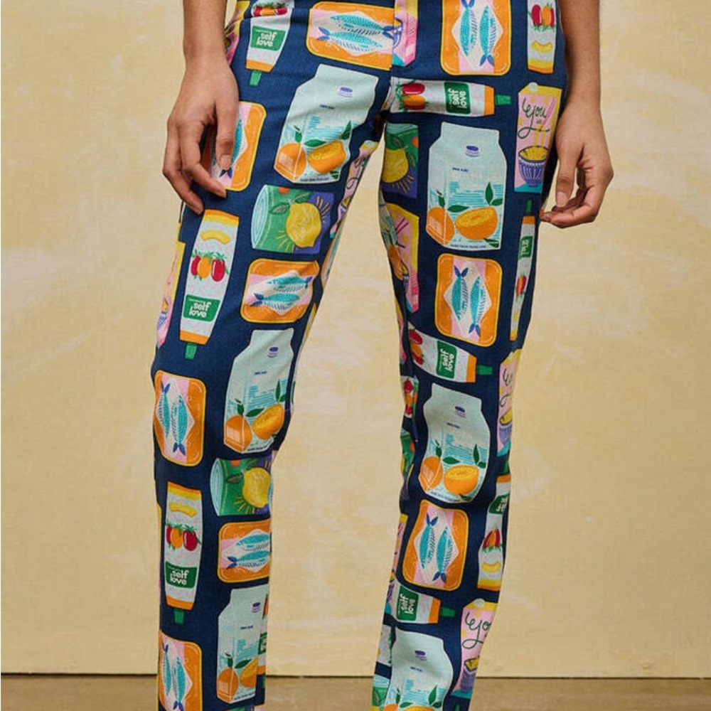 NWT Lucy & Yak Dana Twill Jeans— LIMITED EDITION “Mable Tan X Yak” Pattern